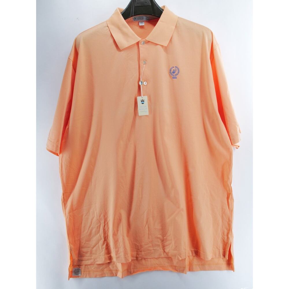 NWT Peter Millar Polo Mimosa Orange Mens XXL Nassau Country Club Golf Shirt 2XL